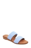 Andre Assous Women's Galia Slip On Strappy Slide Sandals In Blue