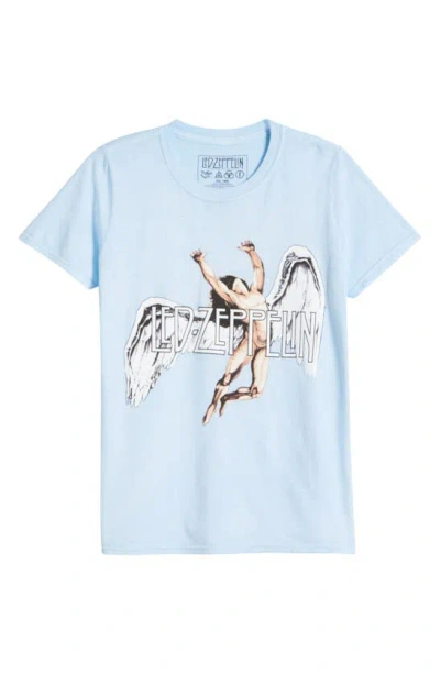 Philcos Led Zeppelin Angel Wing Relaxed Graphic T-shirt In Blue