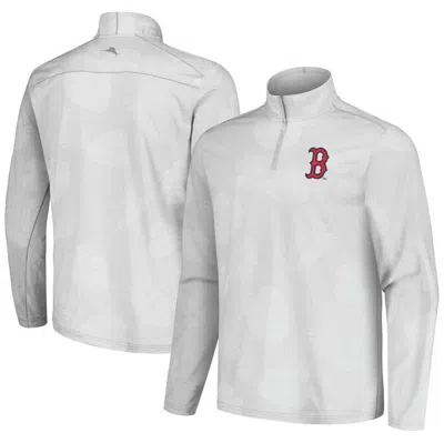 Tommy Bahama Gray Boston Red Sox Delray Frond Islandzone Half-zip Jacket