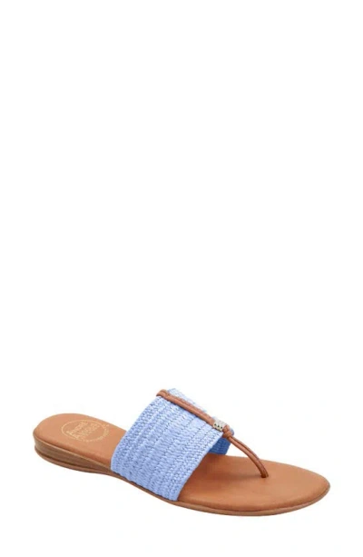 Andre Assous Nice Featherweight Woven Flip Flop In Sky Blue