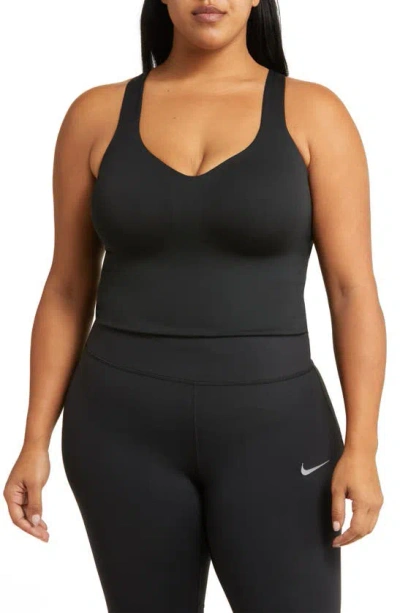 Nike Women's Alate Light-support Padded Sports Bra Tank Top (plus Size) In Black