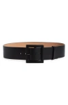 Carolina Herrera Icon Leather Belt In Black