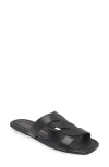 Stuart Weitzman Ibiza Slide Sandal In Black