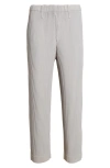 Issey Miyake Pleated Pull-on Pants In Light Gray