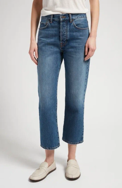 The Row Lesley Cropped Jeans In Blue