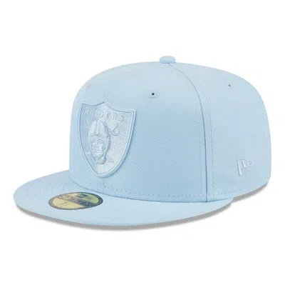 New Era Light Blue Las Vegas Raiders Color Pack 59fifty Fitted Hat