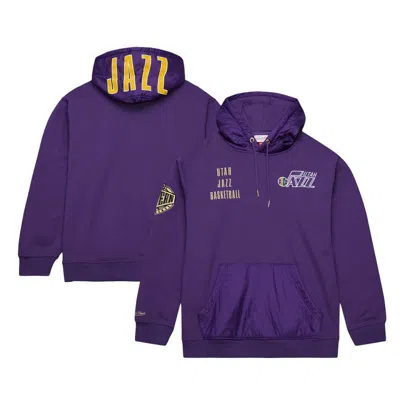 Mitchell & Ness Purple Utah Jazz  Team Og 2.0 Vintage Logo Fleece Pullover Hoodie
