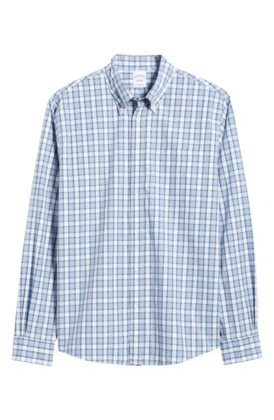 Brooks Brothers Spring Check Button-down Shirt In Aquatartan