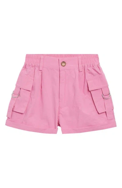 Walking On Sunshine Kids' Cargo Shorts In Pink