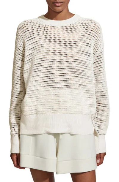 Varley Kershaw Crewneck Sweater In White