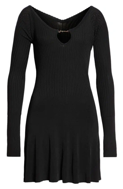 Jacquemus La Mini Dressing Gown Pralu Minidress In Black