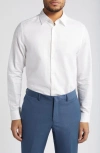 Ted Baker Romeo Regular Fit Linen & Cotton Button-up Shirt In White