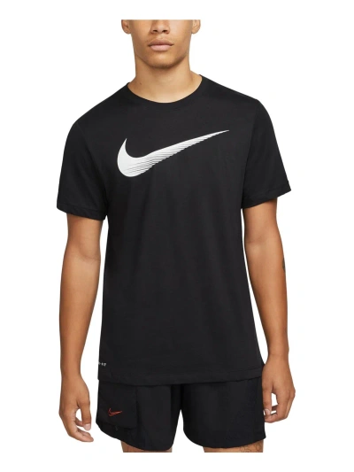 Nike Mens Logo Crewneck Shirts & Tops In Black
