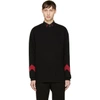 GIVENCHY Black & Red Cuff Sweatshirt