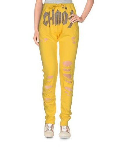Happiness Casual Trousers In Yellow