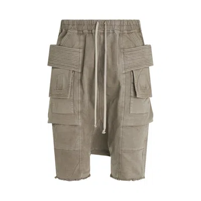 Rick Owens Drkshdw Creatch Cargo Pods Shorts Clothing In Grey