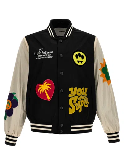 Barrow Logo-patch Bomber Jacket In Multicolour