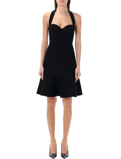 Alaïa Ribbed Dress In Black Alaia