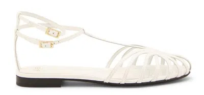 Alevì White Calf Leather Sandals