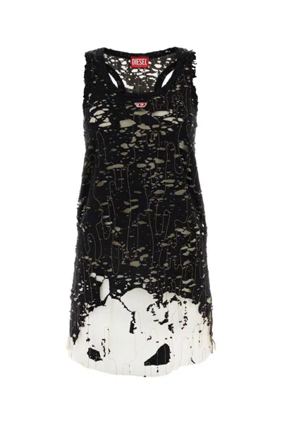 Diesel D-blison Mini Dress In Black