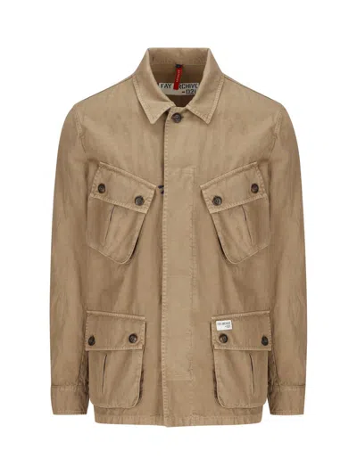 Fay Jungle Jacket  Archive Beige Mam1946082trr2c807 In Beis