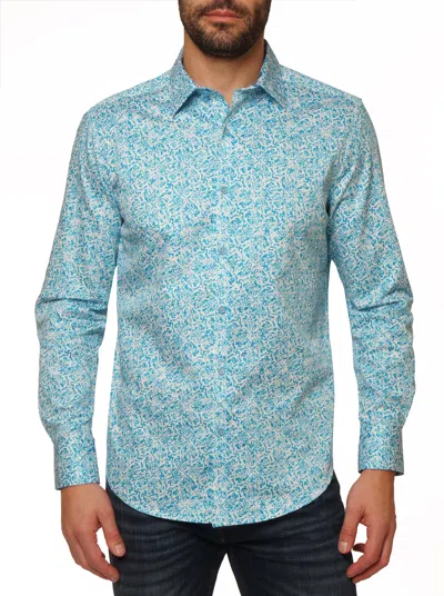 Robert Graham Madrone Long Sleeve Button Down Shirt In Teal