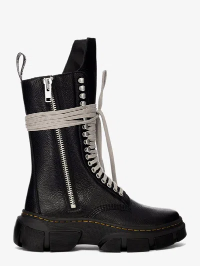 Dr. Martens X Rick Owens 1918 Dmxl Calf Length Boots In Black