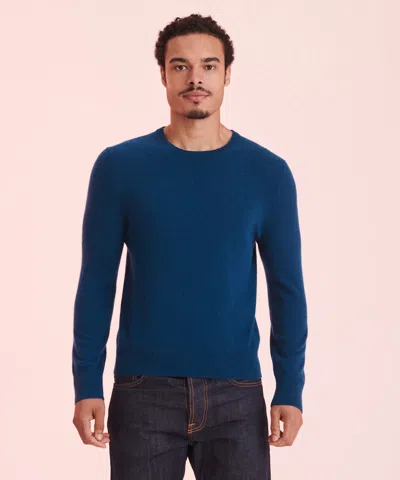 Naadam Limited Edition Embroidery - Men's Original Cashmere Sweater In Peacock Blue