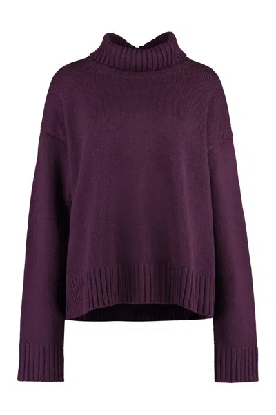 Jil Sander Cashmere Sweater In Purple
