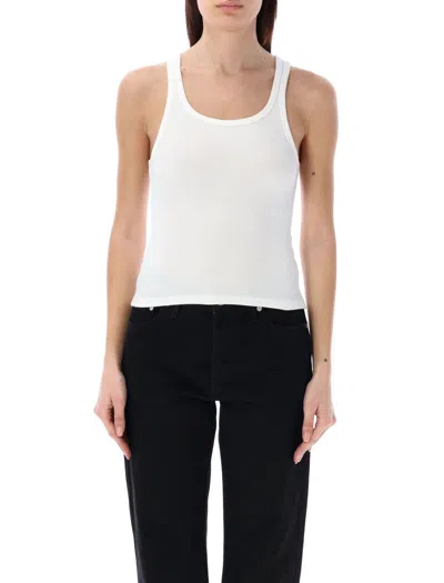 Mm6 Maison Margiela Ribbed Tank Top In White