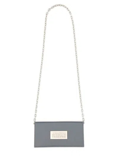 Mm6 Maison Margiela Walletwith Chain In Grey