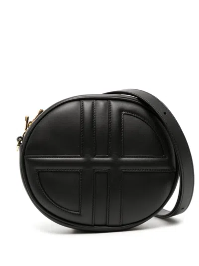 Patou Le Jp Leather Crossbody Bag In Black