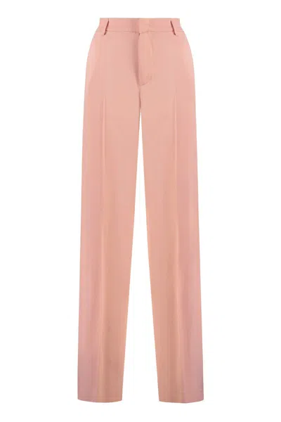 Pt01 Satin Trousers In Pink