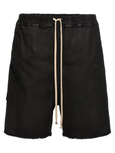 Rick Owens Long Boxers Bermuda Shorts In Dust