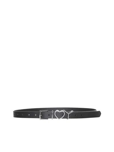 Y/project Y Heart Buckle Belt In Black