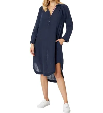 Sundry Shirttail Dress In Navy In Blue