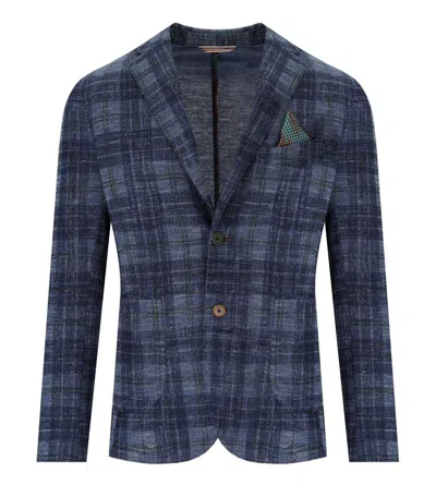 Bob Light Blue Tartan Single Breasted Jacket