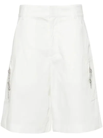 Darkpark Nina Cotton Cargo Shorts In White