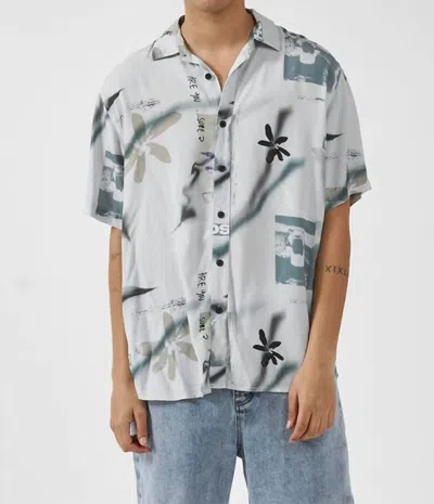 Thrills Electric Chaos Short Sleeve Shirt In Blue Mist