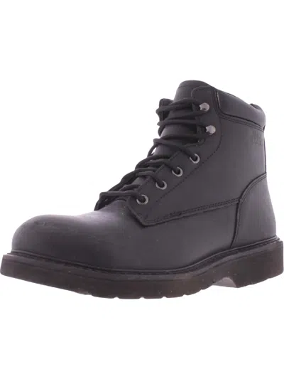 Work America Brawny Mens Leather Steel Toe Work Boots In Grey