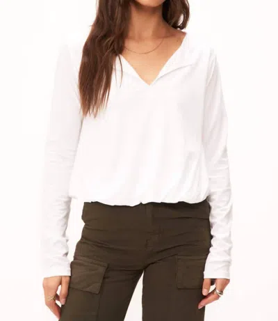 Project Social T Comin' Through Bubble Hem Top In White