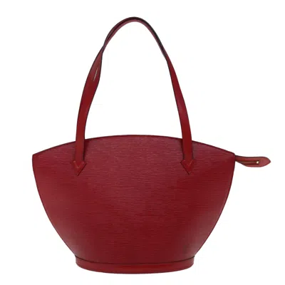 Pre-owned Louis Vuitton Saint Jacques Leather Tote Bag () In Red