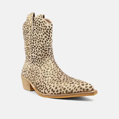 Shu Shop Toni Cheetah Boots In Gold