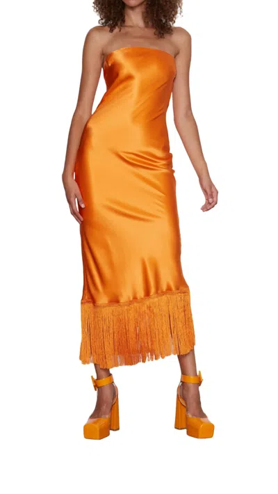 Delfi Collective Joni Dress In Medium Orange In Multi