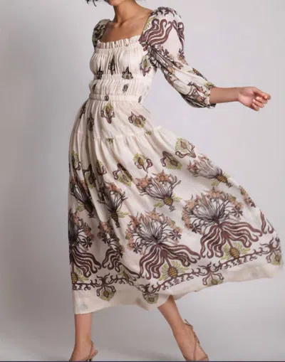 Sabina Musayev Gleam Dress In Ivory Print In Multi