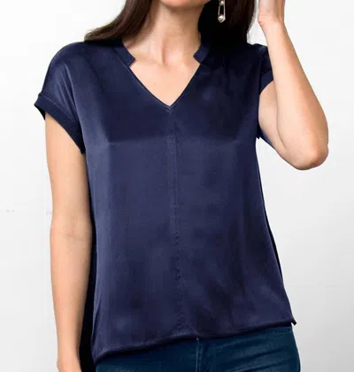 Go By Go Silk Go Anytime Tee In Midnight In Multi