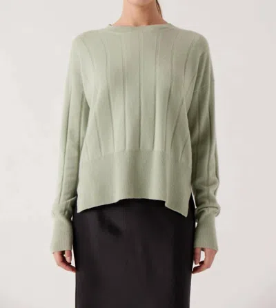 Sophie Rue Crewneck Ribbed Sweater In Sage In Multi