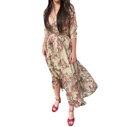 Ranna Gill Ruffle Dress In Shimmer In Multi