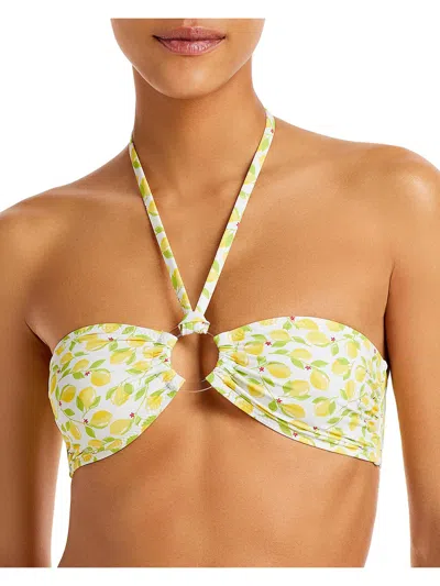 Solid & Striped Tati Womens Printed Bandeau Bikini Swim Top In Multi