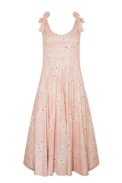 Hunter Braden Dress In Abstract Coral In Pink